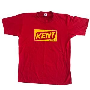 KENT FEEDS 1990s Red Tee Size Large